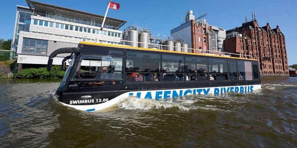 Hamburg amphibious river and land bus